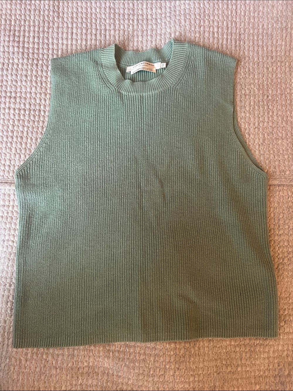 Simons Knit Sleeveless Tank in Sage Green